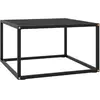 vidaXL Table basse Noir avec verre noir 60x60x35 cm