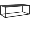 vidaXL Table basse Noir avec verre noir 100x50x35 cm
