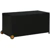 vidaXL Boîte de rangement de jardin noir 120x65x61 cm résine tressée