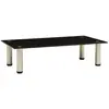 Meuble TV - VIDAXL - 322761 - Verre trempé - Acier inoxydable - 60x35x17 cm
