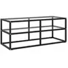 vidaXL Meuble TV avec verre trempé Noir 100x40x40 cm