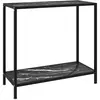vidaXL Table console Noir 80x35x75 cm Verre trempé