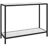 vidaXL Table console Blanc 100x35x75 cm Verre trempé