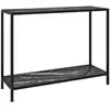 vidaXL Table console Noir 100x35x75 cm Verre trempé