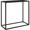 vidaXL Table console Noir 80x35x75 cm Verre trempé