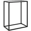 vidaXL Table console Transparent 60x35x75 cm Verre trempé