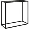 vidaXL Table console Noir 80x35x75 cm Verre trempé