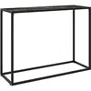 vidaXL Table console Noir 100x35x75 cm Verre trempé