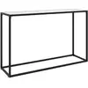 vidaXL Table console Blanc 120x35x75 cm Verre trempé