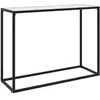 vidaXL Table console Blanc 100x35x75 cm Verre trempé