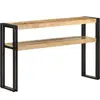 vidaXL Table console 120x30x75 cm Bois de manguier brut
