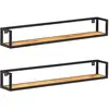 vidaXL Étagères murales 2 pcs 120 cm Bois d'acacia massif