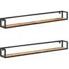 vidaXL Étagères murales 2 pcs 160 cm Bois d'acacia massif