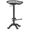 vidaXL Tabouret de bar Noir Fonte