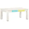 vidaXL Table basse Blanc 110x60x45 cm Bois de manguier massif