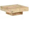 vidaXL Table basse 80x80x28 cm Bois de manguier massif