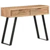vidaXL Table console 100x35x76 cm Bois d'acacia avec bord naturel