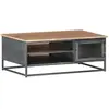 vidaXL Table basse Gris 90x50x35 cm Bois d'acacia massif