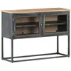 vidaXL Buffet Gris 100x30x70 cm Bois d'acacia massif
