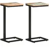 vidaXL Tables d'appoint 2 pcs 31,5x24,5x64,5 cm Bois de récupération