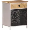 vidaXL Table de chevet 40x30x50 cm Bois de manguier brut