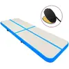 vidaXL Tapis gonflable de gymnastique avec pompe 500x100x15cm PVC Bleu