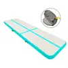 vidaXL Tapis gonflable de gymnastique avec pompe 600x100x20cm PVC Vert