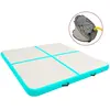 vidaXL Tapis gonflable de gymnastique avec pompe 200x200x10cm PVC Vert