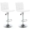 vidaXL Tabourets de bar lot de 2 blanc similicuir