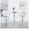 vidaXL Tabourets de bar lot de 2 blanc similicuir