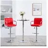 Non communiqué vidaXL Tabourets de bar lot de 2 rouge similicuir