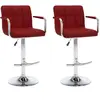 vidaXL Tabourets de bar lot de 2 rouge bordeaux similicuir
