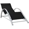 vidaXL Chaise longue textilène et aluminium noir