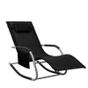 vidaXL Chaise longue textilène noir et gris