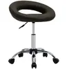 vidaXL Chaise de travail roulante Marron Similicuir