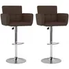 vidaXL Tabourets de bar lot de 2 marron similicuir