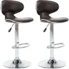 vidaXL Tabourets de bar 2 pcs marron similicuir