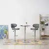 vidaXL Tabourets de bar lot de 2 gris similicuir