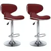 vidaXL Tabourets de bar lot de 2 rouge bordeaux similicuir