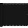 vidaXL Écran de balcon Noir 75x400 cm PEHD