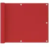 vidaXL Écran de balcon Rouge 75x500 cm PEHD