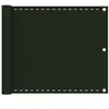 vidaXL Écran de balcon Vert foncé 75x500 cm PEHD