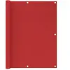 vidaXL Écran de balcon Rouge 120x400 cm PEHD