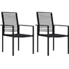 vidaXL Chaises de jardin 2 pcs Rotin PVC Noir