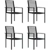 Minkurow - Chaises de jardin 4 pcs Rotin pvc Noir vidaXL - n/a
