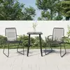 vidaXL Chaises de jardin 2 pcs noir 58x59x85,5 cm Rotin PVC