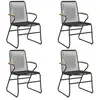 vidaXL Chaises de jardin lot de 4 noir 58x59x85,5 cm rotin PVC