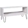 vidaXL Table basse New York Blanc Bois de pin massif