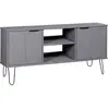 vidaXL Meuble TV New York Gris Bois de pin massif