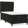 vidaXL Sommier à lattes de lit et matelas Noir 80x200 cm Velours